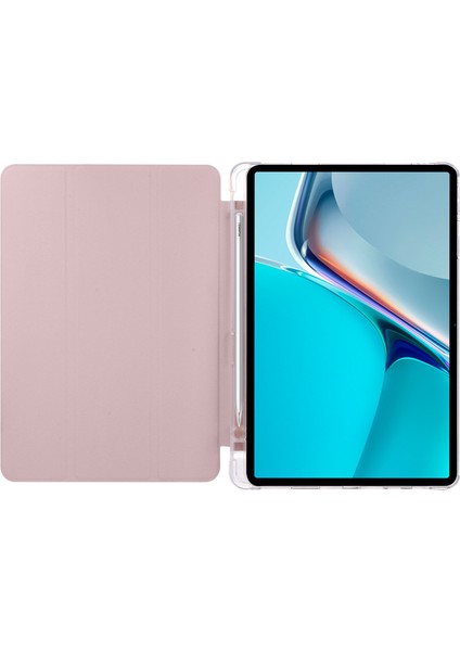 Huawei Matepad 11 (2021) Için Pu Deri Üç Katlı Stand Folyo Darbeye Dayanıklı Kılıf Otomatik Uyku/uyandırma Akıllı Tablet Kapağı Kalem Tutucu Ile-Pembe (Yurt Dışından) fiyatları