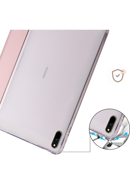 Huawei Matepad 11 (2021) Için Pu Deri Üç Katlı Stand Folyo Darbeye Dayanıklı Kılıf Otomatik Uyku/uyandırma Akıllı Tablet Kapağı Kalem Tutucu Ile-Pembe (Yurt Dışından) fırsatları