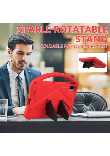 Honor Pad X8A/INFINIX Xpad Kılıf Eva Tablet Kapak Saplı Kickstand Çocuk Dostu-Kırmızı (Yurt Dışından) fiyatları