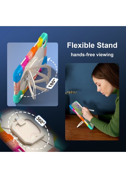 Huawei Matepad AIR(2024) Için Kılıf Silikon+Pc Kickstand Tablet Kapağı-Renkli/mavi (Yurt Dışından) fırsatları