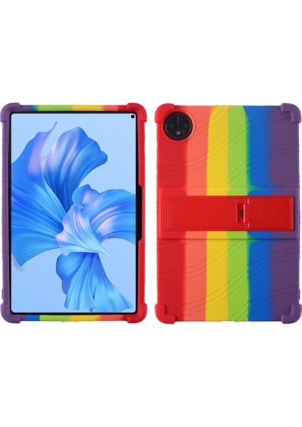 Huawei Matepad Pro 11(2022)YUMUŞAK Silikon Tablet Kılıfı Pc Kickstand Çarpışmaya Dayanıklı Tablet Kapağı-Gökkuşağı (Yurt Dışından)