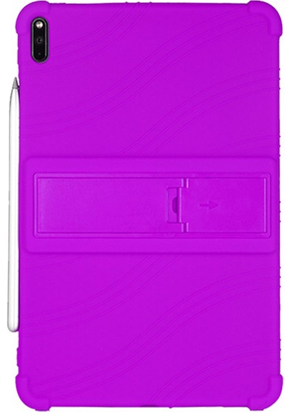 Huawei Matepad Pro 10.8(2021)MRR-W19 Darbeye Dayanıklı Silikon Tablet Kılıfı Pc Kickstand Koruyucu Kapak-Mor (Yurt Dışından) fırsatları
