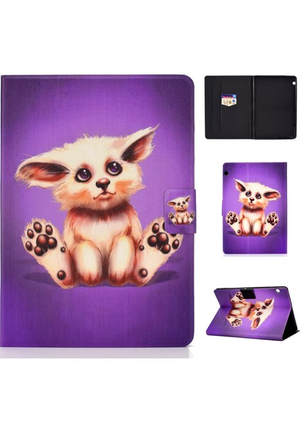 Darbeye Dayanıklı Desen Baskı Kartı Yuvası Standı Pu Deri Tablet Kılıfı Için Huawei Mediapad T3 10-Abyssinian Cat (Yurt Dışından)