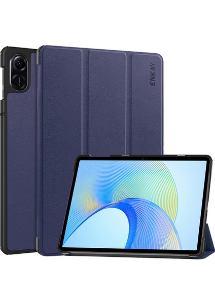 Enkay Hat Prens Koruyucu Kapak Honor Pad X8 Pro/x9, Üç Katlı Stand Pu Deri + Pc Akıllı Tablet Kılıfı-Koyu Mavi (Yurt Dışından)