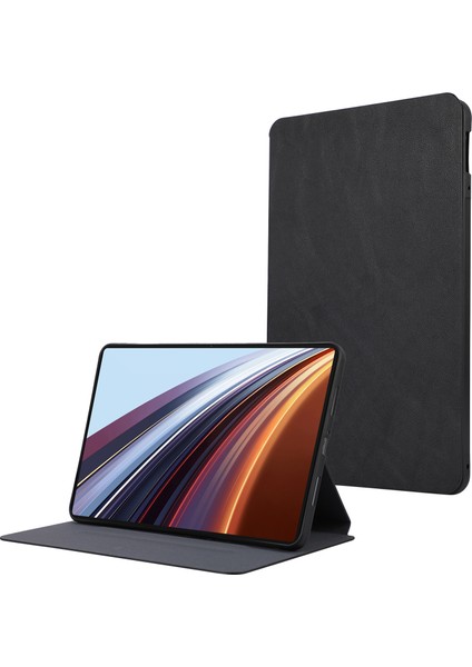 Honor Pad Gt Pro Için Darbeye Dayanıklı Kılıf Standlı Pu Deri Tablet Kılıfı-Siyah (Yurt Dışından)