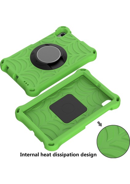 Huawei Matepad T8 2020(8,0 Inç)-Yeşil Için Omuz Askılı Şık Örümcek Ağı Dokusu Kickstand Eva Kılıfı (Yurt Dışından) modelleri