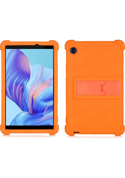 Honor Tablet X7 Için Koruyucu Tablet Kapak Kaymaz Silikon Tablet Kılıfı Pc Kickstand-Turuncu (Yurt Dışından)
