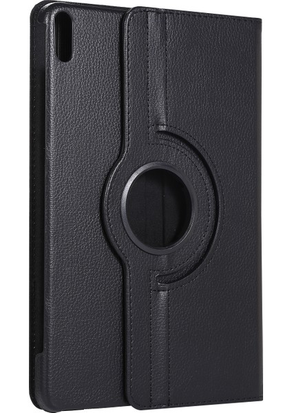 Huawei Matepad 10.4(2020)/(2022)/HONOR V6-Black Için 360 Derece Döner Standlı Tablet Kılıfı ile Litchi Deri Deri (Yurt Dışından)