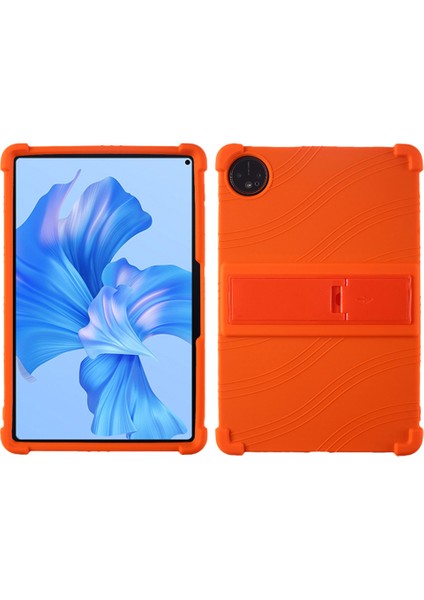 Huawei Matepad Pro 11(2022)YUMUŞAK Silikon Tablet Kılıfı Pc Kickstand Çarpışmaya Dirençli Tablet Kapağı-Turuncu (Yurt Dışından)
