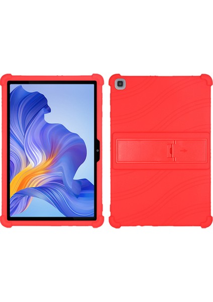 Honor Pad X8 Yumuşak Silikon Tablet Kılıfı Pc Kickstand Düşme Koruması Tablet Kapağı-Kırmızı (Yurt Dışından)