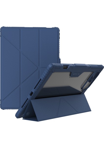 Nıllkın Tampon Deri Kılıf Pro Huawei Matepad Pro 13.2 Kılıf Slayt Kamera Kapağı Tablet Kılıfı Pu Deri Anti-Drop Kapak-Mavi (Yurt Dışından)