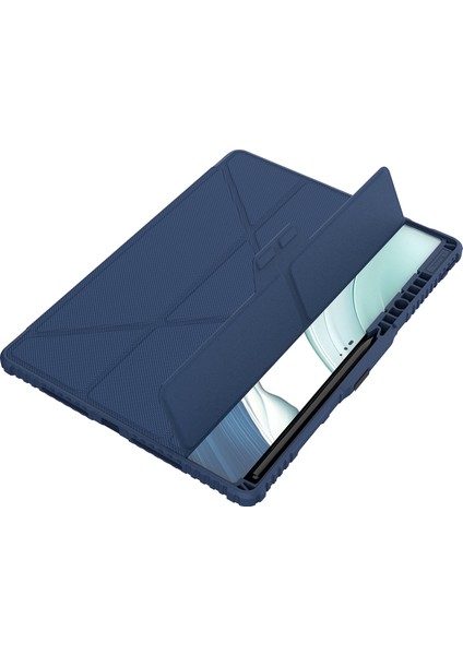 Nıllkın Tampon Deri Kılıf Pro Huawei Matepad Pro 13.2 Kılıf Slayt Kamera Kapağı Tablet Kılıfı Pu Deri Anti-Drop Kapak-Mavi (Yurt Dışından) modelleri