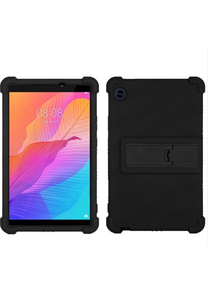 Huawei Matepad T8 8-Inç 2020(KOB2-L09/W09) Için Koruyucu Kapak,pc Kickstand-Siyah ile Yumuşak Silikon Tablet Kılıfı (Yurt Dışından)