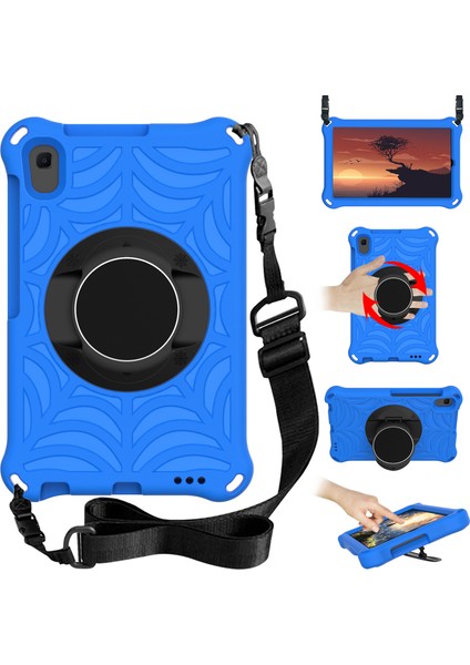 Huawei Matepad T8 2020(8,0 Inç)-Mavi Için Omuz Askılı Şık Örümcek Ağı Dokusu Kickstand Eva Kılıfı (Yurt Dışından)