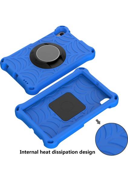 Huawei Matepad T8 2020(8,0 Inç)-Mavi Için Omuz Askılı Şık Örümcek Ağı Dokusu Kickstand Eva Kılıfı (Yurt Dışından) modelleri