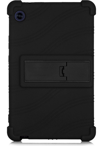 Honor Tablet X7 için Koruyucu Tablet Kapak Kaymaz Silikon Tablet Kılıfı PC Kickstand-Siyah (Yurt Dışından)