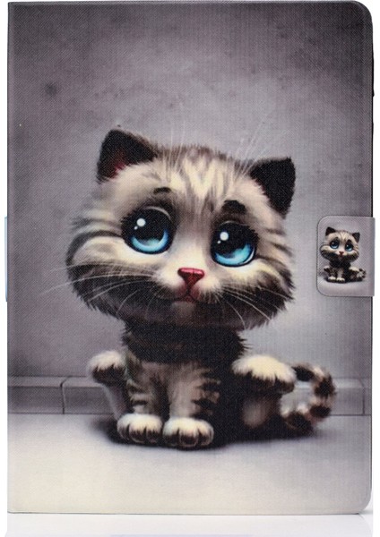 Darbeye Dayanıklı Desen Baskı Kartı Yuvası Pu Deri Tablet Kılıfı Huawei Mediapad T5 10-Cat Mavi Gözlü (Yurt Dışından) fiyatları