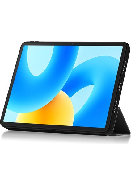 Huawei Matepad 11.5 Için Pu Deri Üç Katlı Stand Kapağı Otomatik Uyku/uyandırma Koruyucu Tablet Kılıfı-Siyah (Yurt Dışından) fiyatları