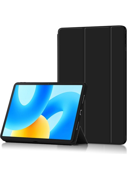 Huawei Matepad 11.5 Için Pu Deri Üç Katlı Stand Kapağı Otomatik Uyku/uyandırma Koruyucu Tablet Kılıfı-Siyah (Yurt Dışından) modelleri