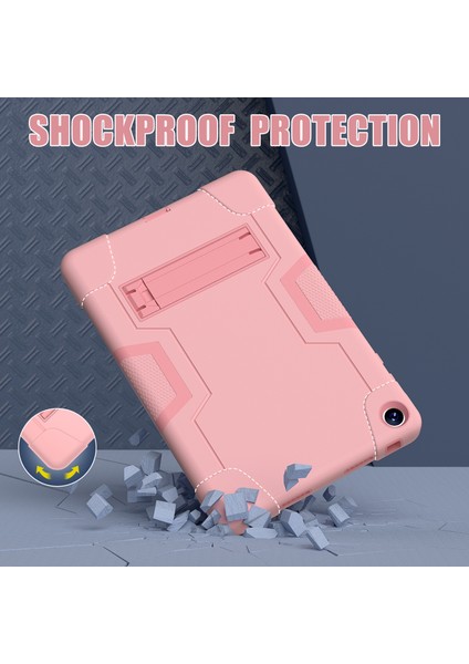 Huawei Matepad 10.4(2023)TABLET Kılıfı Kickstand Silikon + Pc Robot Tarzı Çift Renkli Tablet Kapağı-Gül Altın (Yurt Dışından) modelleri
