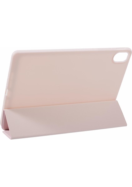 Huawei Matepad 11.5 S Kılıf Üç Katlı Stand Deri Tablet Kapak Petek Doku-Pembe (Yurt Dışından)