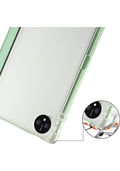 Huawei Matepad Pro 11(2024)ÜÇ Katlı Stand Deri Kılıf Şeffaf Arka Kapak Kalem Yuvası-Matcha Yeşili Için (Yurt Dışından) fiyatları
