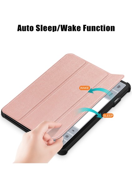 Huawei Matepad 11 (2023) Için Üç Katlı Stand Tablet Kılıfı Otomatik Uyandırma/uyku-Gül Altın ile Pu Deri Tablet Kapak (Yurt Dışından) fırsatları
