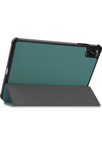 Honor Pad V8 Için Üç Katlı Stand Tablet Kılıfı Otomatik Uyku/uyandırma-Siyahımsı Yeşil ile Pu Deri Tam Koruyucu Kapak (Yurt Dışından) fırsatları