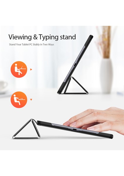 Dux Ducıs Domo Serisi Huawei Matepad 11.5 S Tablet Kılıfı Üç Katlı Stand Deri Kabuk-Siyah (Yurt Dışından) modelleri