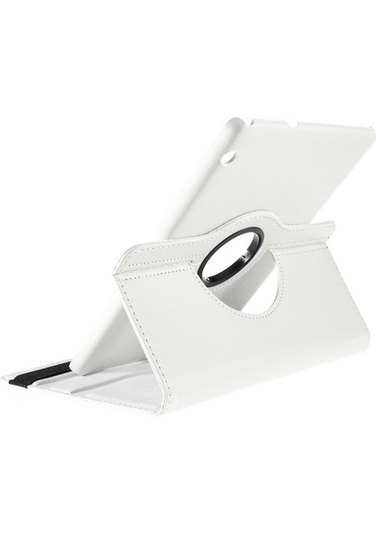 Huawei Mediapad T3 10 Litchi Deri Deri 360 Derece Döner Stand Çok Açılı Destek Tablet Kılıfı-Beyaz (Yurt Dışından) fırsatları
