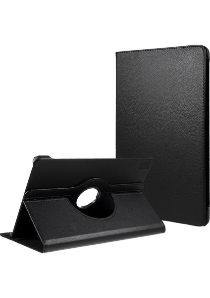 Huawei Matepad Pro 12.6(2021)-SIYAH Için 360 Dönen Stand Deri Tablet Kılıfı Kapağı (Yurt Dışından)