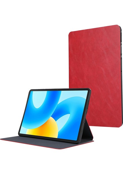 Huawei Matepad 11.5 Kılıf Pu Deri Standlı Tablet Koruyucu Kapak-Kırmızı (Yurt Dışından)