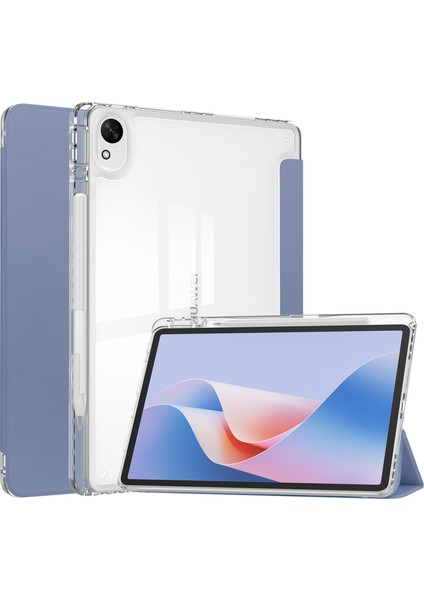 Huawei Matepad 11.5 S Kılıf Şeffaf Akrilik Deri Tablet Kapak Desteği Otomatik Uyku/uyandırma-Mor (Yurt Dışından)