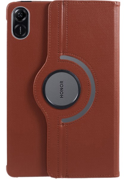 Honor Pad X8 Pro/honor Pad X9 Kılıf Deri+Tpu Tablet Kapak Döner Stand-Kahverengi (Yurt Dışından)