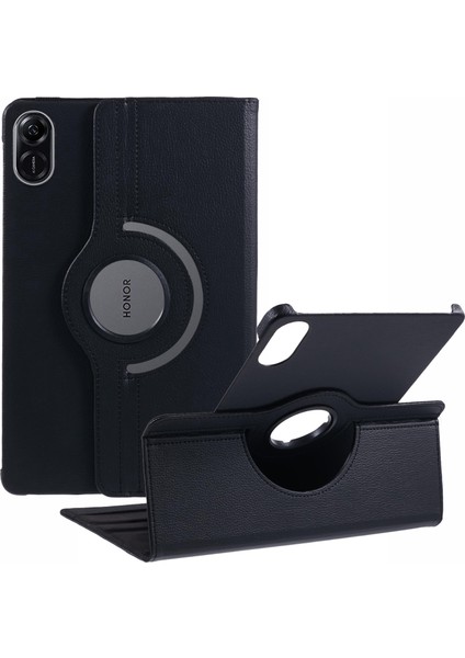Honor Pad X8 Pro/honor Pad X9 Kılıf Deri+Tpu Tablet Kapak Döner Stand-Siyah (Yurt Dışından)