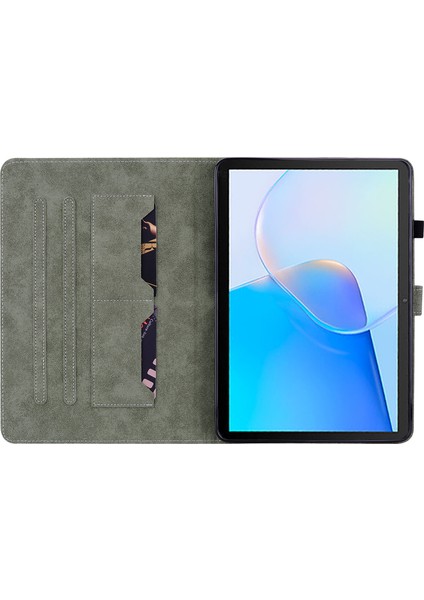 Huawei Matepad Se Için 10.4 Inç Baskılı Sevimli Kaplan Deseni Pu Deri Standı Kılıf Kart Tutucu Tasarım Flip Tablet Kapak-Kırmızı (Yurt Dışından) modelleri