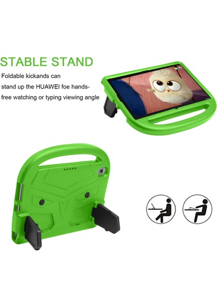 Serçe Tarzı Darbeye Dayanıklı Kickstand Eva Tablet Kabuk Huawei Mediapad M5 10(10.8quot;)/mediapad M6 10.8 Inç-Yeşil (Yurt Dışından) indirimleri