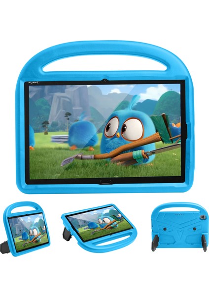 Serçe Tarzı Darbeye Dayanıklı Kickstand Eva Tablet Kabuk Huawei Mediapad M5 10(10.8quot;)/mediapad M6 10.8-Inç-Mavi (Yurt Dışından)