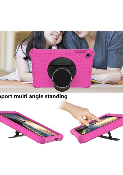 Örümcek Ağı Dokusu Kickstand Eva Kılıfı Omuz Askılı Huawei Enjoy Tablet 2/matepad T 10 9.7 Inç/matepad T 10S 10.1 Inç-Gül (Yurt Dışından) indirimleri