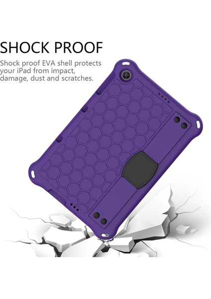 Kickstand Omuz Askısı Eva Kılıfı Huawei Enjoy Tablet 2 10.1/matepad T 10S 10.1 Inç/t 10 9.7 Inç/onur Pad 6 10.1 Inç/x6 10.1 Inç-Mor/siyah (Yurt Dışından) modelleri
