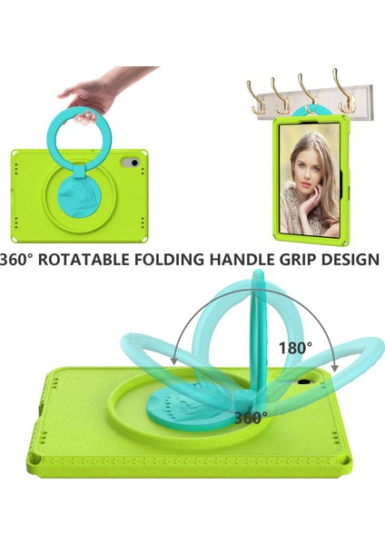 Kartal Desenli Kickstand Tablet Kapağı Huawei Matepad Se 11/lenovo Tab M11/SAMSUNG Galaxy Tab S9 Fe/s9/s8/s7/xiaomi Redmi Pad Se/pad 6-Yeşil (Yurt Dışından) modelleri