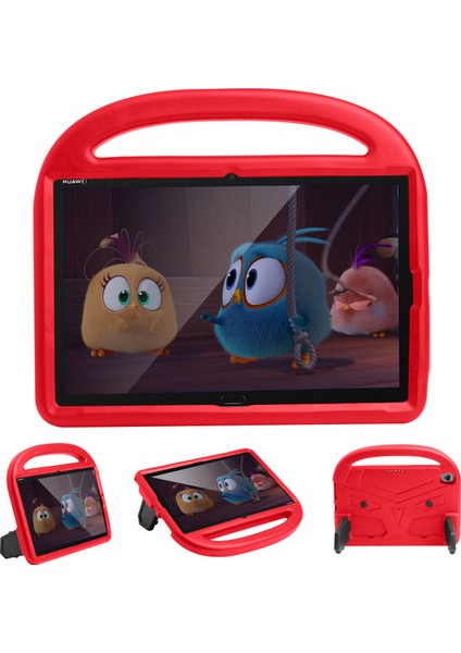 Serçe Tarzı Darbeye Dayanıklı Kickstand Eva Tablet Kabuk Huawei Mediapad M5 10(10.8quot;)/mediapad M6 10.8-Inç-Kırmızı (Yurt Dışından)