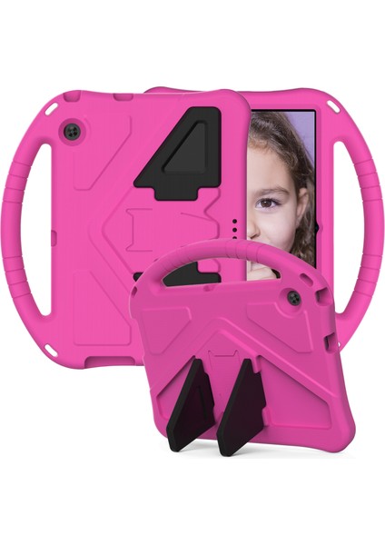Huawei Mediapad T3 10 9.6-Inç-Rose Için Kalem Yuvası Saplı Anti-Şok Eva Kickstand Kılıfı (Yurt Dışından)
