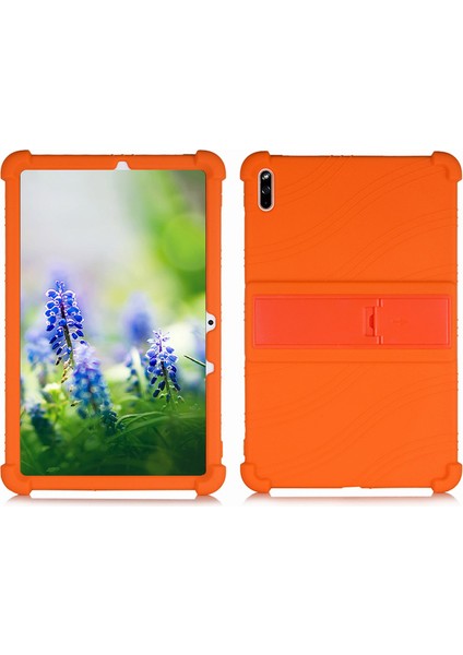 Huawei Matepad 10.4(2022)/BAH3-AN10 Anti-Damla Tablet Kapak Darbeye Dayanıklı Silikon Tablet Kılıfı Pc Kickstand-Turuncu (Yurt Dışından)