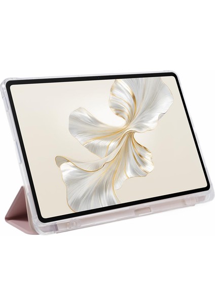 Honor Pad 9 Kılıf Üç Katlı Standlı Deri Tablet Kılıfı Kalem Yuvalı-Pembe (Yurt Dışından) fırsatları