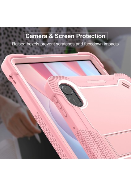 Honor Pad X9 Için Koruyucu Kılıf Kickstand Darbeye Dayanıklı Silikon + Pc Tablet Kapağı-Gül Altın (Yurt Dışından) modelleri