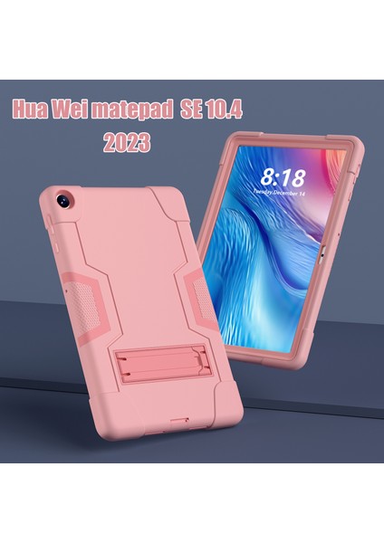 Huawei Matepad Se Için 10.4 Inç Robot Tarzı Kılıf Silikon + Pc Renk Kontrast Kickstand Tablet Kapak-Gül Altın (Yurt Dışından) fırsatları