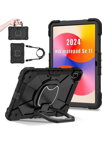 Huawei Matepad Se 11 Kickstand Kılıf Silikon+Pc Tablet Kapağı-Siyah/siyah (Yurt Dışından) fiyatları