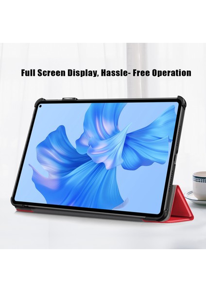 Huawei Matepad Pro 11 (2022) Için Koruyucu Kılıf Pu Deri Düz Renk Folyo Kapak Çevirin Üç Katlı Stand Tablet Koruyucu ile Otomatik Uyandırma/uyku-Kırmızı (Yurt Dışından) fırsatları