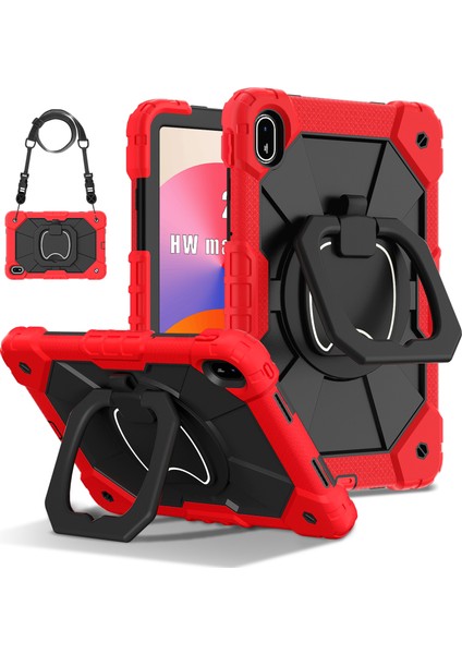 Huawei Matepad Se 11 Kickstand Kılıf Silikon+Pc Tablet Kapağı-Kırmızı/siyah (Yurt Dışından)